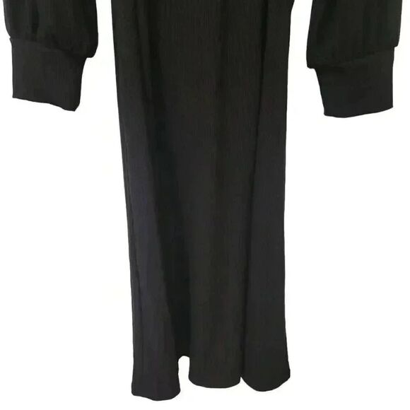 Simply Vera Wang Women's Black Poly/Rayon/Spandex Ribbed Knit Mock Neck A-Line L - Picture 12 of 14